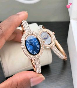 Luxury Women's Oval Crystal Watch