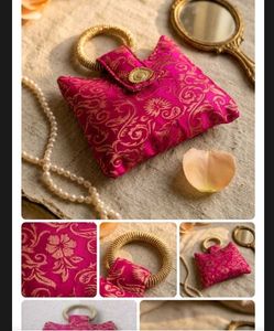 Brand New Pink Brocade Mini Bag