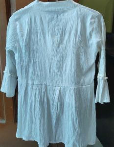 Chic indo- western white layered top