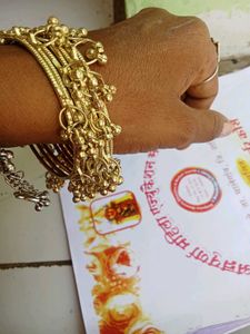 Gold-Plated Bangles with Bells