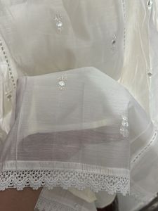 Max Elegant Off-White Kurta with Mirror Work