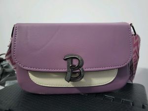 Stylish Lavender and Cream Crossbody Bag