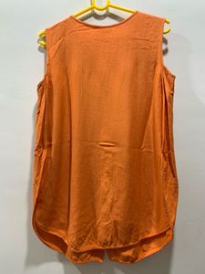 AND Sleeveless Orange Tunic Top