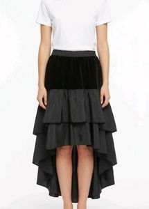 Tiered High-Low Skirt