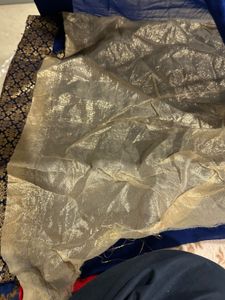 Beautiful Blue &amp; Gold Saree