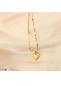 211.anti tarnish Heart Pendant Necklace