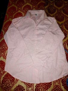 Pink Striped Button-Up Shirt