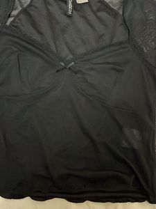 H&amp;M Black Mesh Detail Top