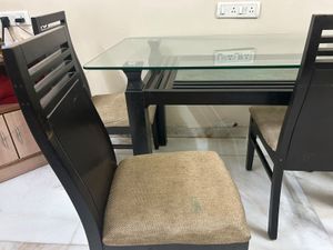 Modern Dining Table Set with Glass Top
