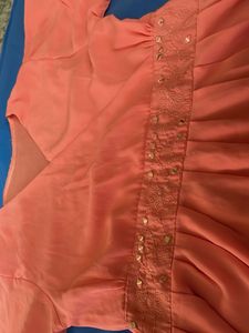 Peach Wrap Top