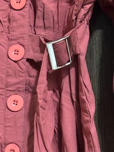 Chic Button-Up Belted Dress