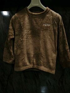 Cozy Brown Fleece Top