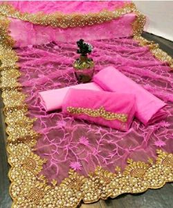 Women Heavy Work Sarees With Blause