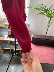 Chic Burgundy Peplum Top