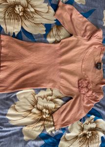 Chic Pink Floral Detail Sweater Top
