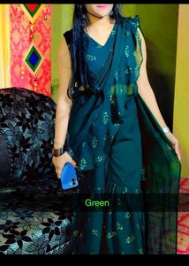 Elegant Green Sharara Set with Dupatta New used on