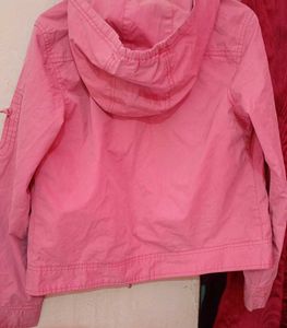 Pink Hooded Utility Jacket