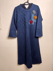 Stylish Blue Kurta with Embellishments