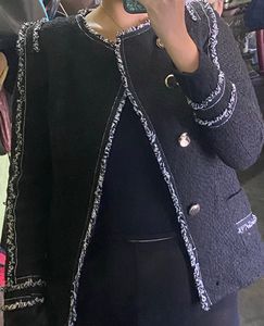 Elegant Black Tweed Jacket