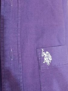 Purple Color US Polo Full Sleeves Shirt