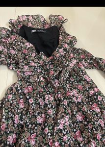 Floral Print Ruffle Dress
