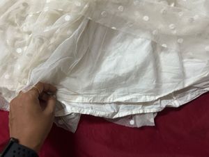 Cute White Polka Dot Skirt