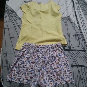 Pink &amp; Blue kids night wear (short and tee set)