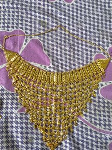 Gold-Plated Necklace and Earrings Set