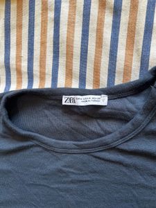 Zara Basic Crew Neck crop top