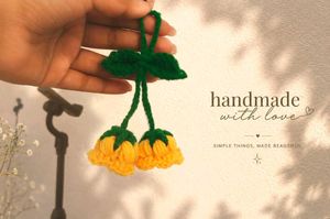 Handmade Crochet tulip Hair Clip 🌷