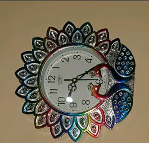 "Peacock Wall Clock: Elegant Modern Timepiece for Home Decor 🦚🕰️"