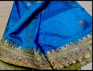 Blue pure wedding kanjeevaram silk saree