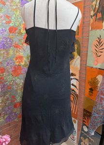 Chic Black Ruffled Mini Dress