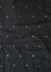 black kurthi side open with flowers details
