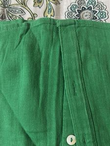 Westside Muslin Embroidered Green shirt