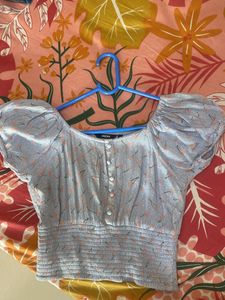 Light Blue Crop Top