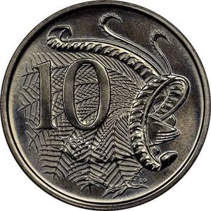 Australian 10 Cent Coin Year 2008 100% Original