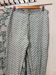 Teal Floral Kurta Set no pant