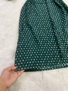 Dark Green Printed Kurti &amp; Pant Set