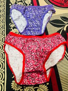 Cute Heart Print Briefs - Pack of 2