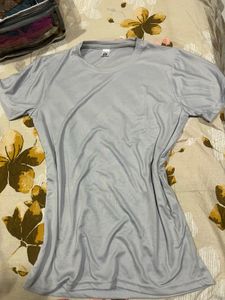 Light Grey gym compress top for women