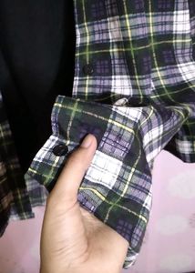 Plaid Button-Up Shirt