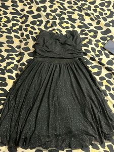 Sparkling Strapless Black Party Dress