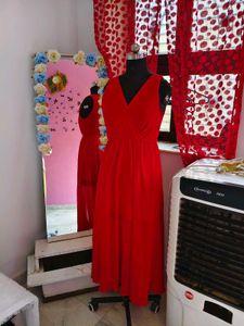 Chic Red Wrap Dress