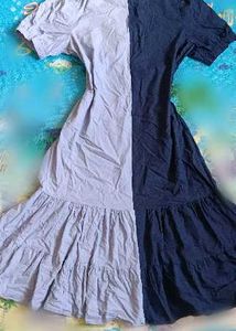 Two-Tone Tiered Summer Dress