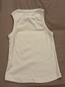 Ribbed Cream Tank Top