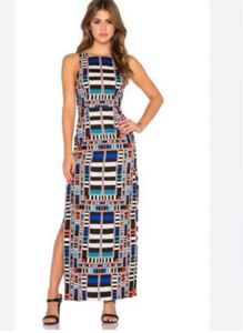 Geometric Print Maxi Dress - New With Tag