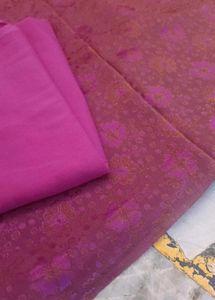 Self Crepe Purple Dress Material