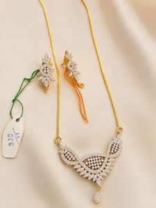 Exquisite CZ Necklace & Earrings Set