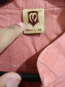 manyavar Coral Checked Kurta